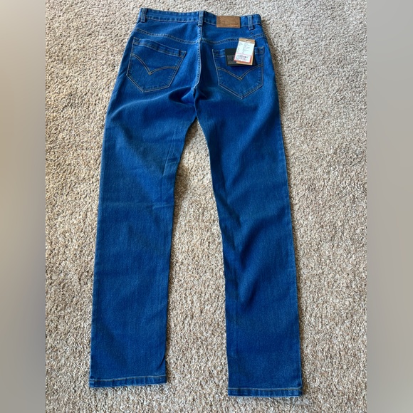 Glaston men’s  Jean smart comfort fit metal rivet pkt stretch denim Size 34 - Picture 3 of 10